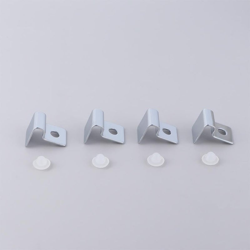 Kopida 4Pcs Household Fish Tank Brackets Glass Lid Clips Aquarium Cover Holders Silver Stainless Steel Aquariums Lid Support Aquarium Accessories - Image 3